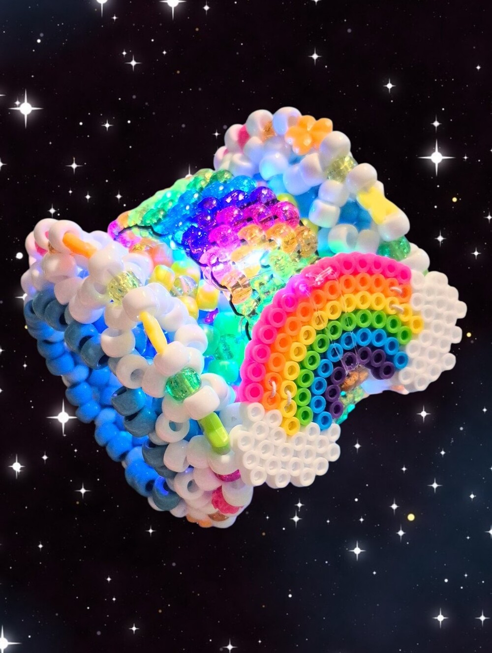 Rainbow Rotating Light Up Kandi Cuff